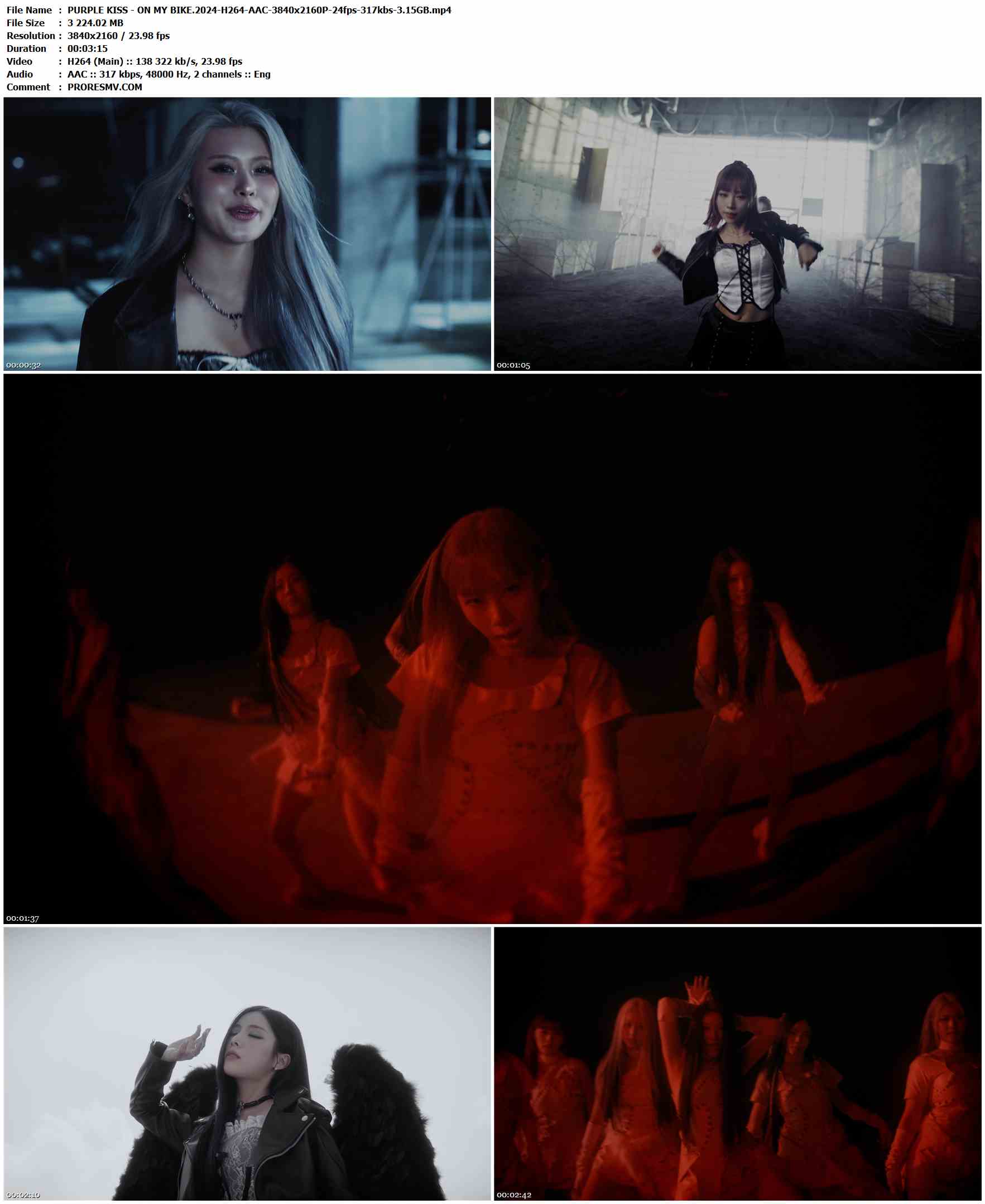 PURPLE KISS - ON MY BIKE.2024-H264-AAC-3840x2160P-24fps-317kbs-3.15GB官方MV_高清MV